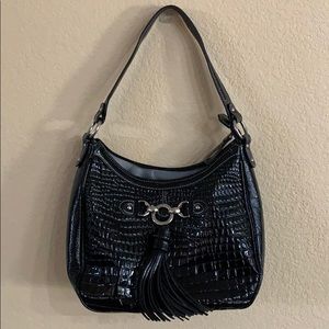 Black Patent Leather Handbag
